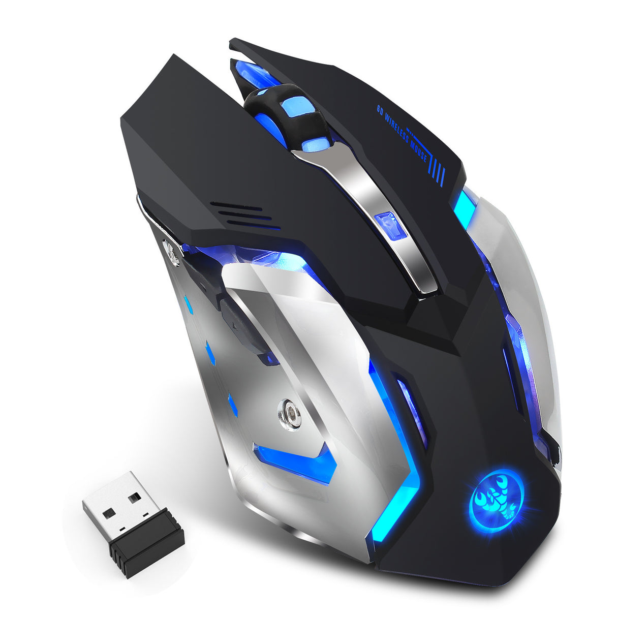 Wireless gaming mouse rechargeable 2.4G mouse with built-in 600mAh RGB illuminated business office mute mouse - V.I.P Digital Presence