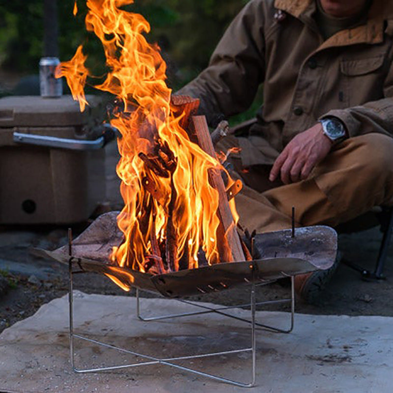 Outdoor Camping Fire Burning Platform, Firewood Rack, Brazier, Bonfire Ventilation Auxiliary Rack, Fire Booster - V.I.P Digital Presence