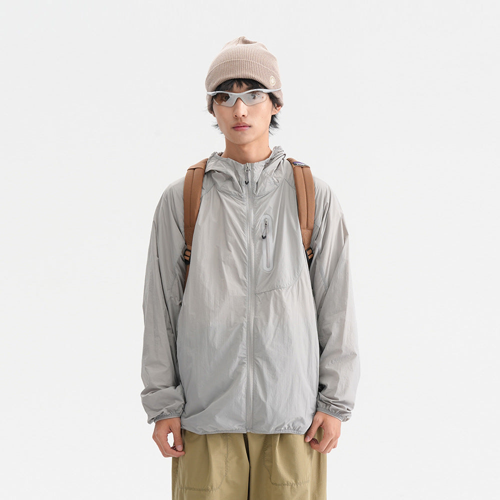 Camouflage Spliced Thin Hooded Sun Protection Clothing Men's Outdoor Sports Reflective Design Casual Jacket Trendy - V.I.P Digital Presence