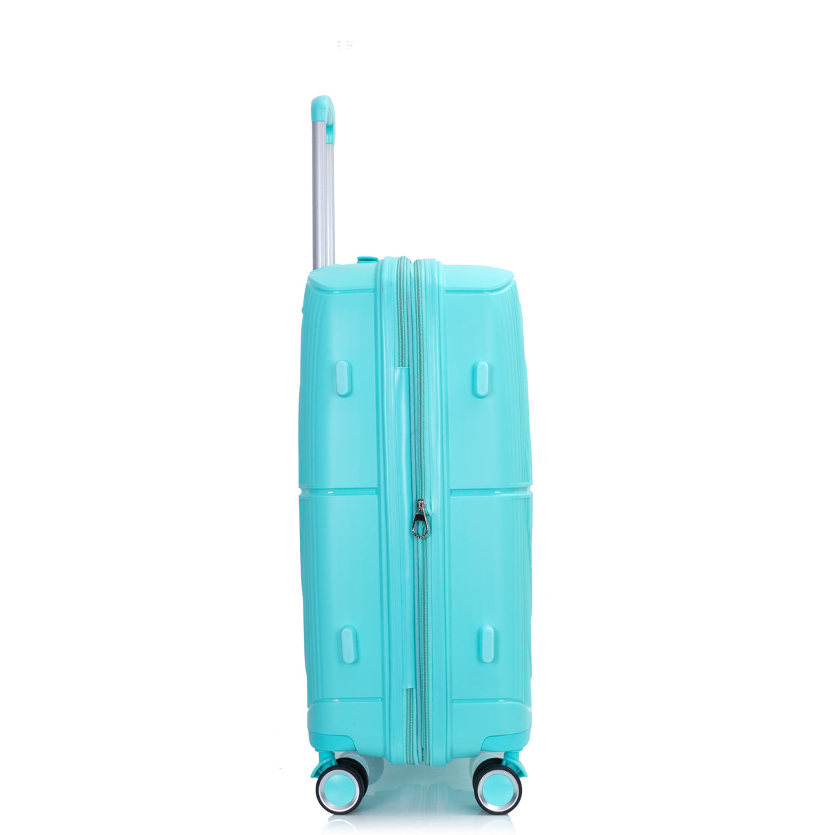 Expandable Hardshell Suitcase Double Spinner Wheels PP Luggage Sets Lightweight Durable 3-Piece Set (20/24/28) , Lake Blue