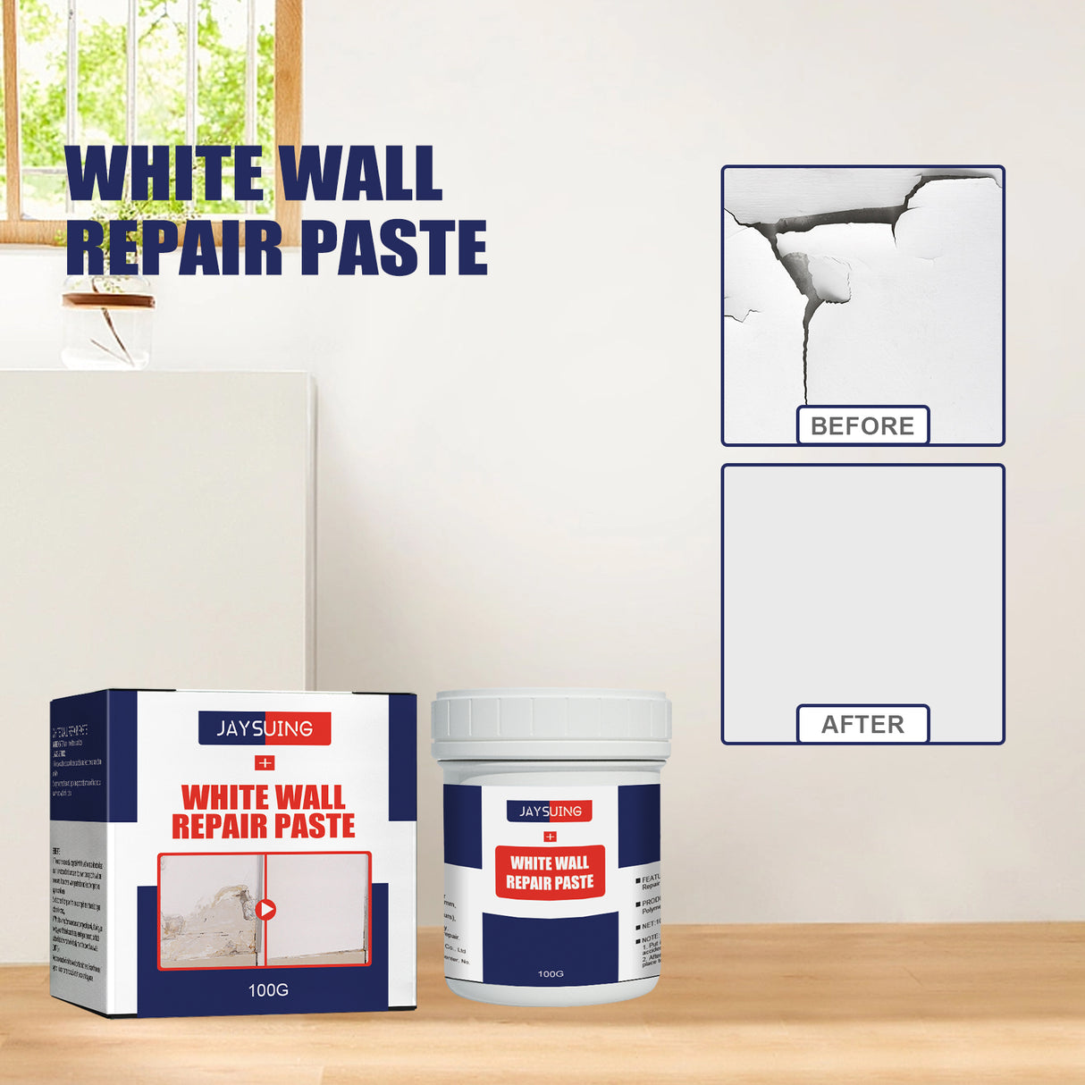 White Wall Repair Paste, Wall Maintenance Renovation Cover Repair Household Wall Repair Paste - V.I.P Digital Presence