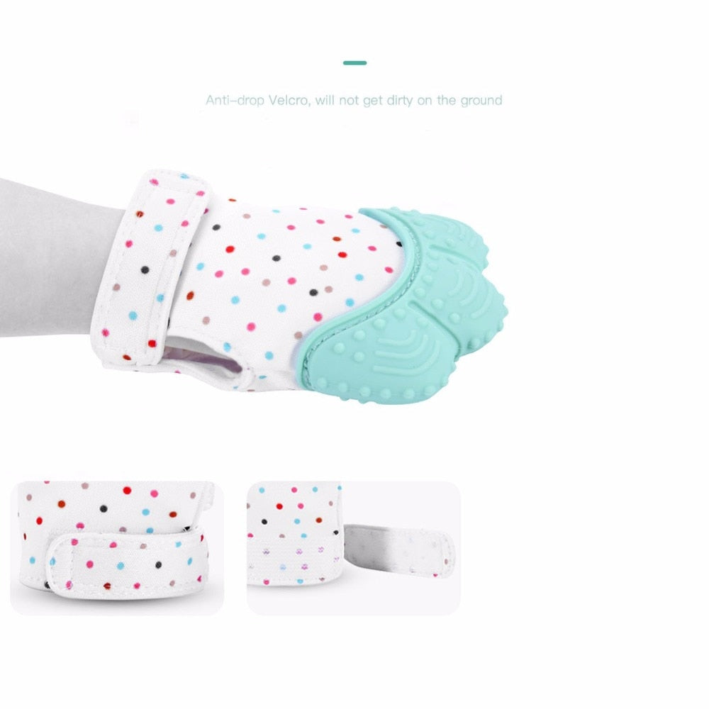 Newborn Baby Gloves Silicone Baby Mitt Teething Mitten Teething Glove Candy Wrapper Sound Teether - V.I.P Digital Presence