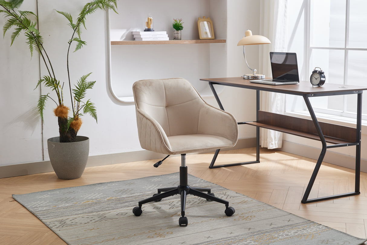 Velvet Office Desk Chair, Modern Home Desk Chair with Wheels , Vanity Chairs for Living Room, Bedroom,Study Room - V.I.P Digital Presence