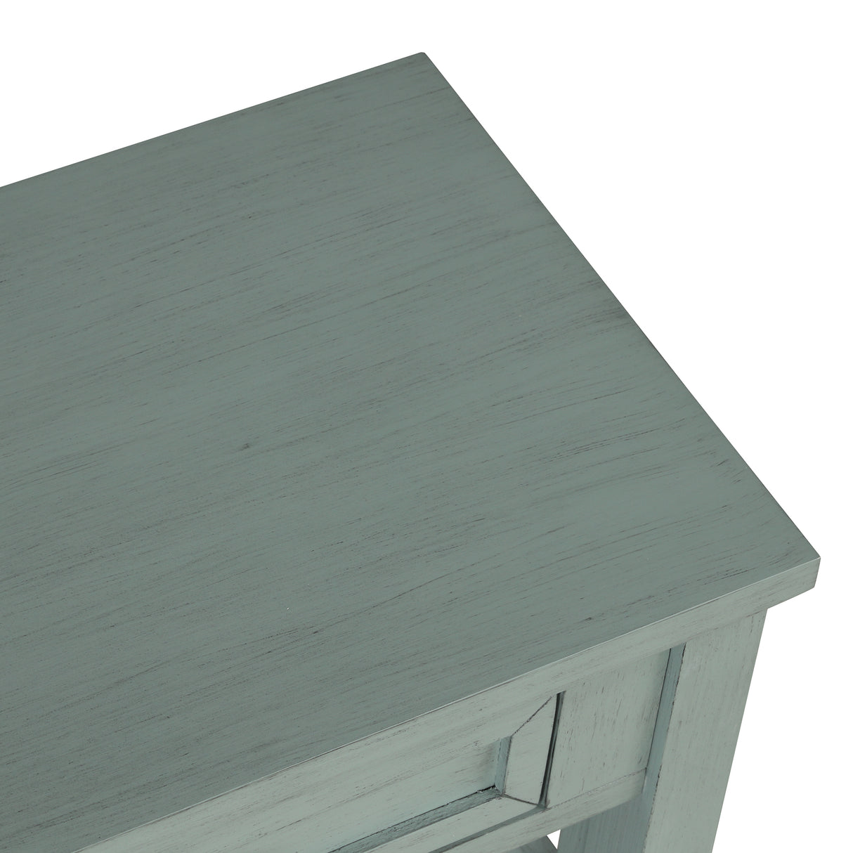 36'' Farmhouse Pine Wood Console Table Entry Sofa Table with 4 Drawers & 1 Storage Shelf (Retro Blue) - V.I.P Digital Presence