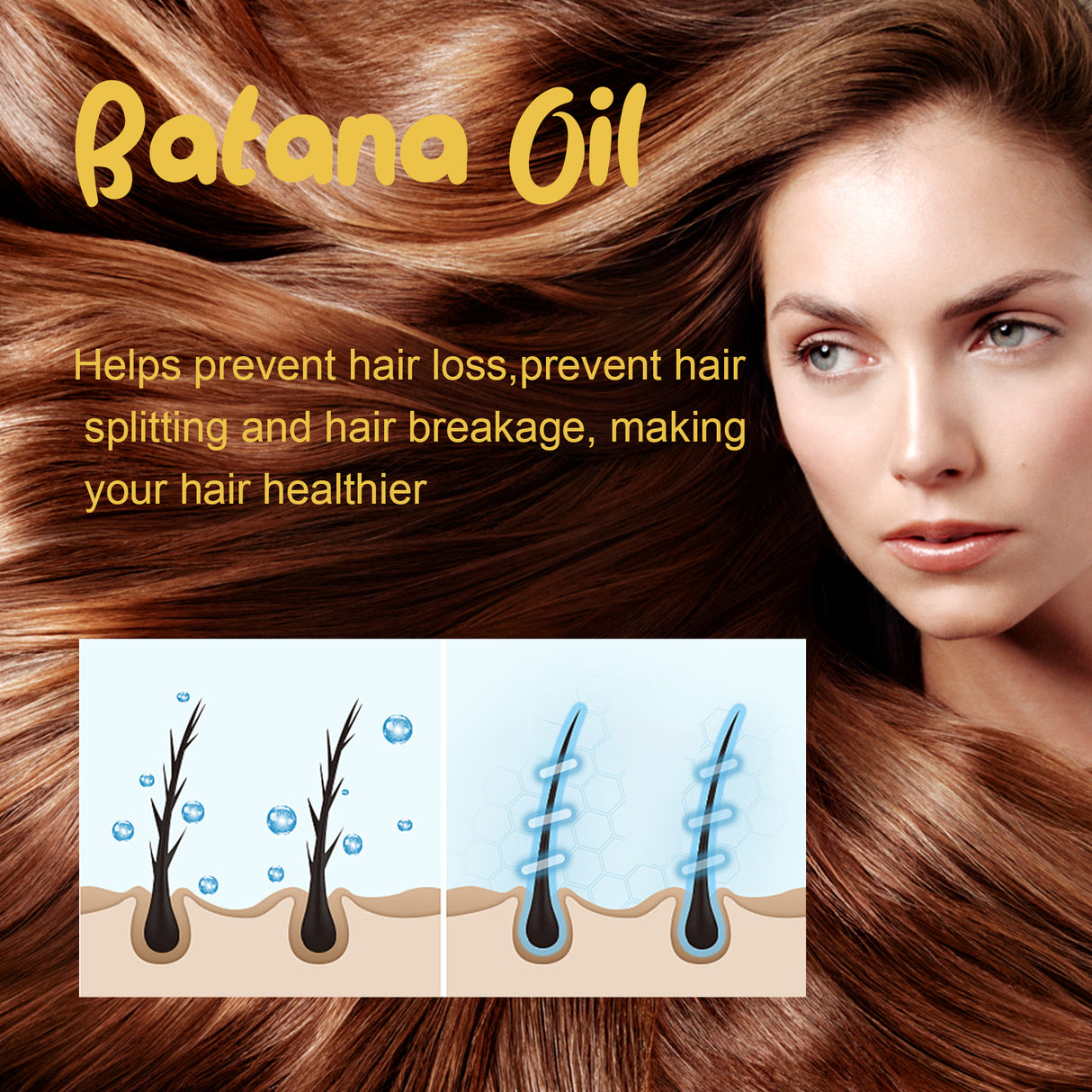 Batana Oil, Hydrating Repair Hair Sere Short-Tempered Soft Thick Hair Oil - V.I.P Digital Presence