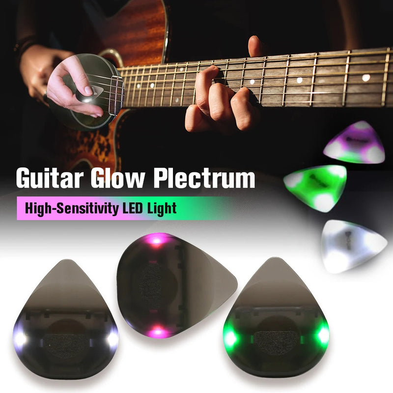 Guitar Touch Luminous Pick with High-Sensitivity LED Light Stringed Instrument Plectrum Non-Slip for Bass Electric Guitarists - V.I.P Digital Presence