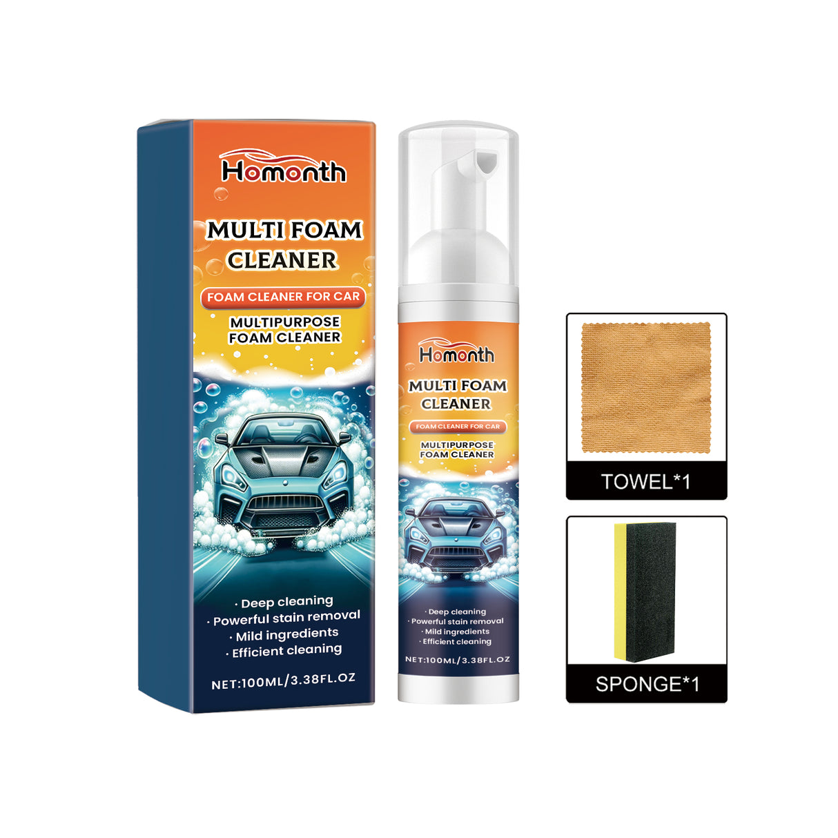 Multi-Purpose Foam Cleaner For Cars, Car Interior Seat Fabric Decontamination Refurbished Cleaning - V.I.P Digital Presence