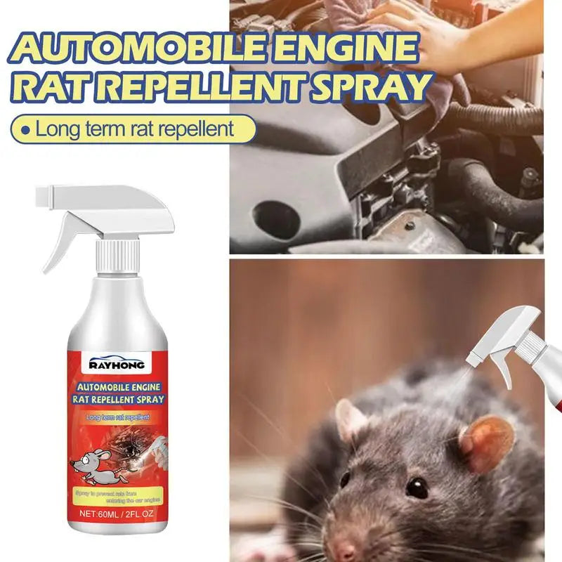 Car Household R odent R epellent Engine Compartment Medicine 60ML Anti-Mouse Trap Anti-Fantastic Mouse Trap Electric Cat Spray - V.I.P Digital Presence