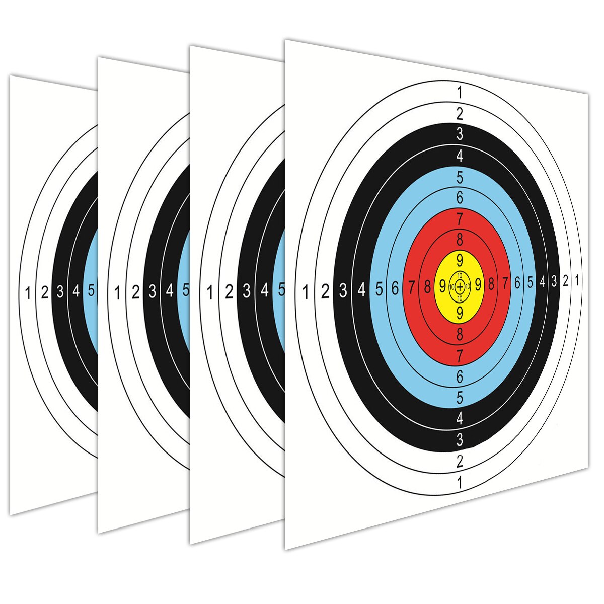 New 30pcs 40*40 cm Archery Shooting Target Paper Bow Hunting Archery Kit Standard Full Ring Single Spot Shooting Training Paper - V.I.P Digital Presence