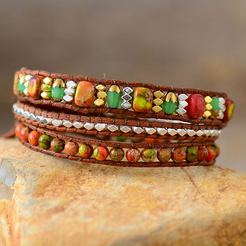 Natural Stone Woven Bracelet - V.I.P Digital Presence