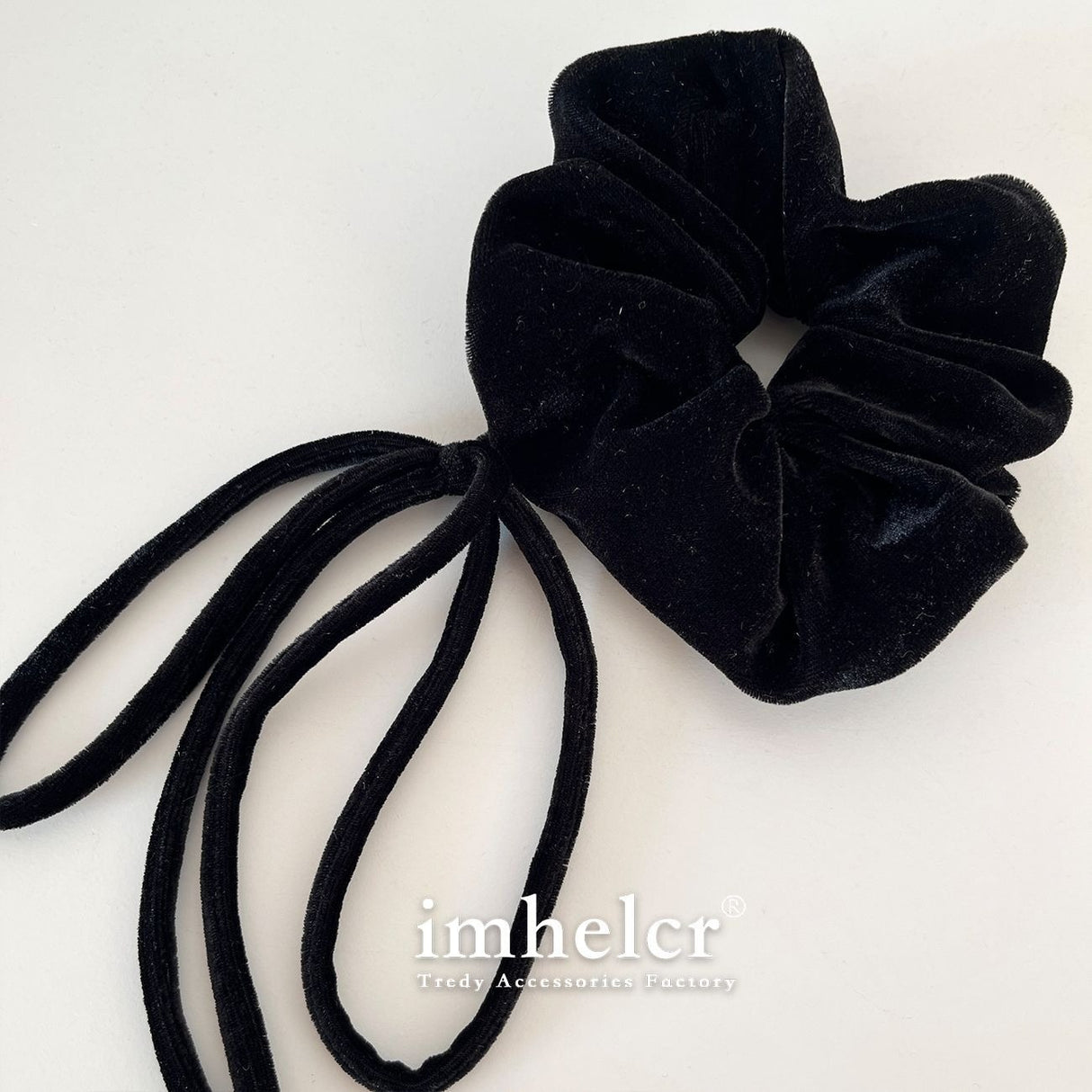 Vintage Velvet Long Ribbon Bow Large Intestine Hair Loop Head Rope Female - V.I.P Digital Presence