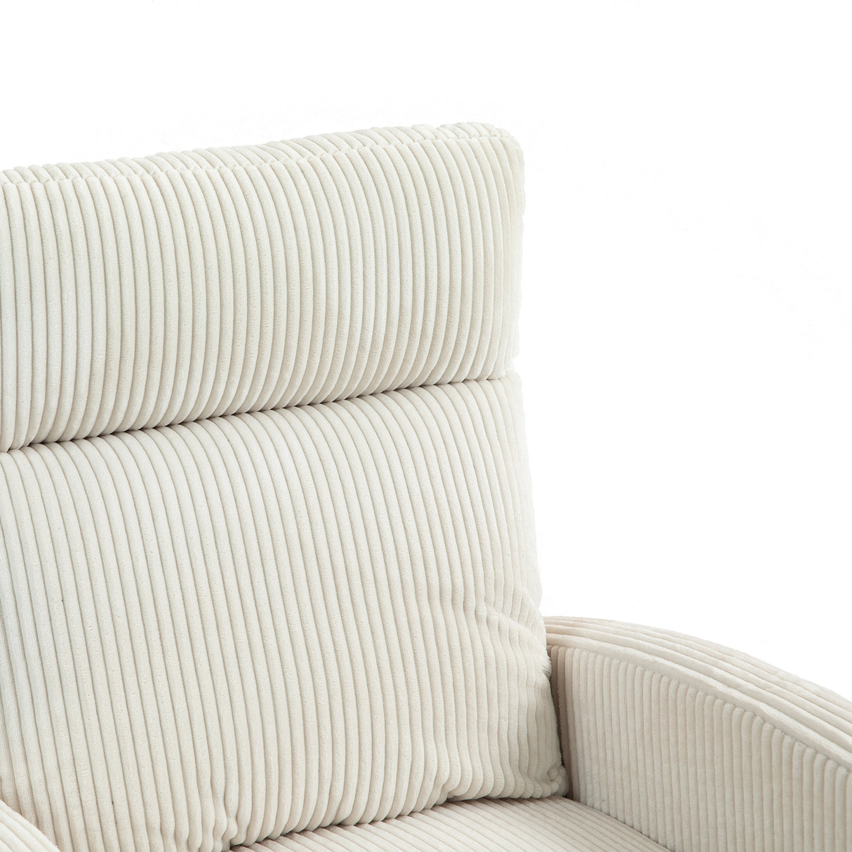 JiaDa Upholstered Swivel Glider.Flannel fabric.Rocking Chair for Nursery in Beige.Modern Style One Left Bag - V.I.P Digital Presence