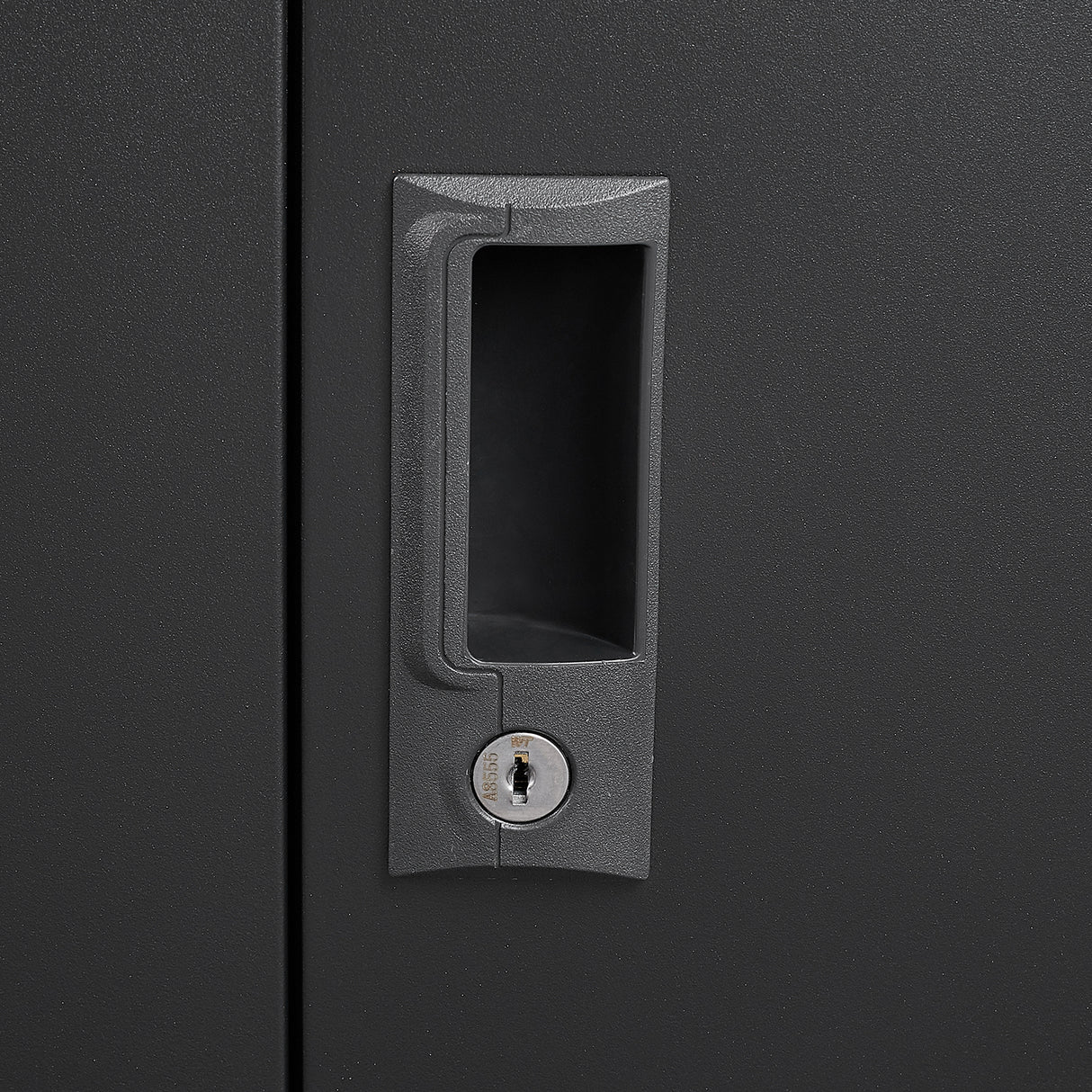 Metal storage cabinet with locked door and adjustable shelf foldable storage cabinet black