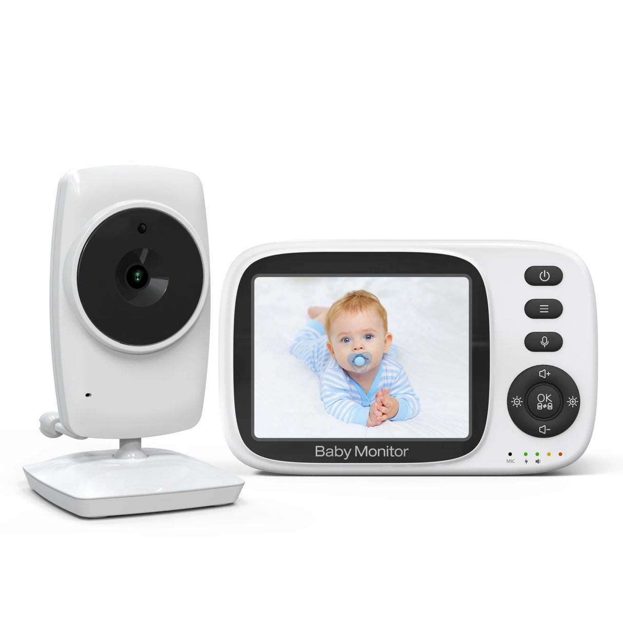 Video Baby Monitor 2.4G Wireless with 3.2 Inches LCD 2 Way Audio Talk Night Vision Surveillance Security Camera Babysitter - V.I.P Digital Presence