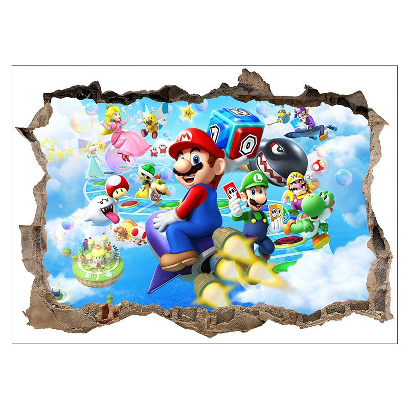 Mario Stickers Super Mario Stickers Children's Room Cartoon Self Adhesive Waterproof Wall Stickers - V.I.P Digital Presence