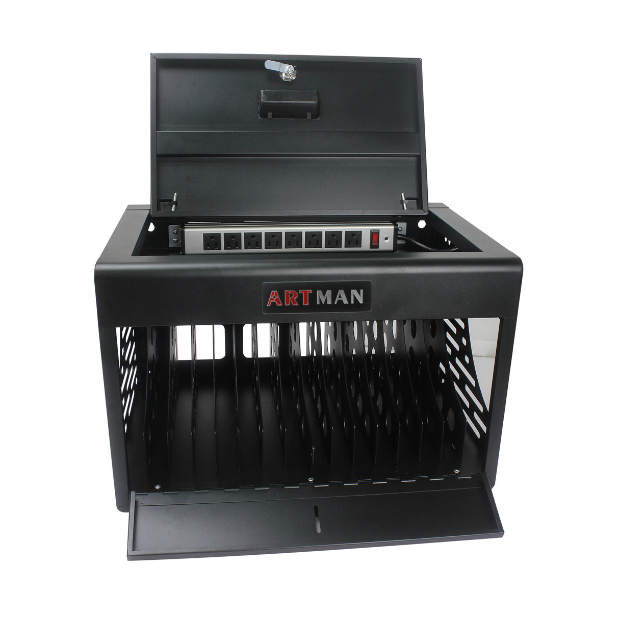 16 Bay Charging Cabinet for Laptop Chromebook Locking Charging Station-BLACK - V.I.P Digital Presence