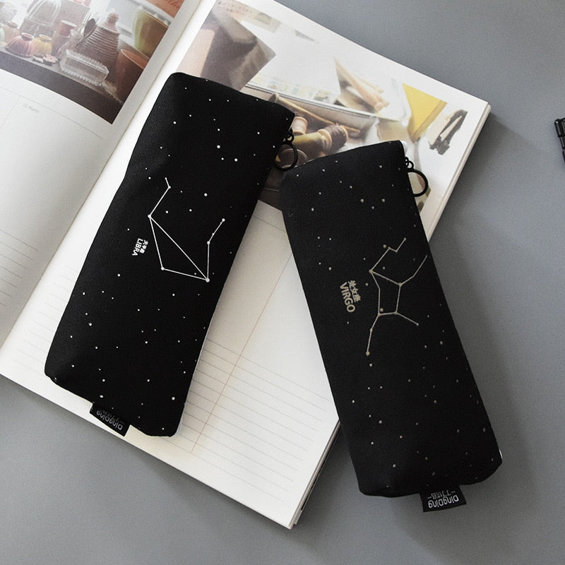Fresh Pencil Bag Student Cotton and Linen Pencil Bag Female Constellation Stationery Bag - V.I.P Digital Presence