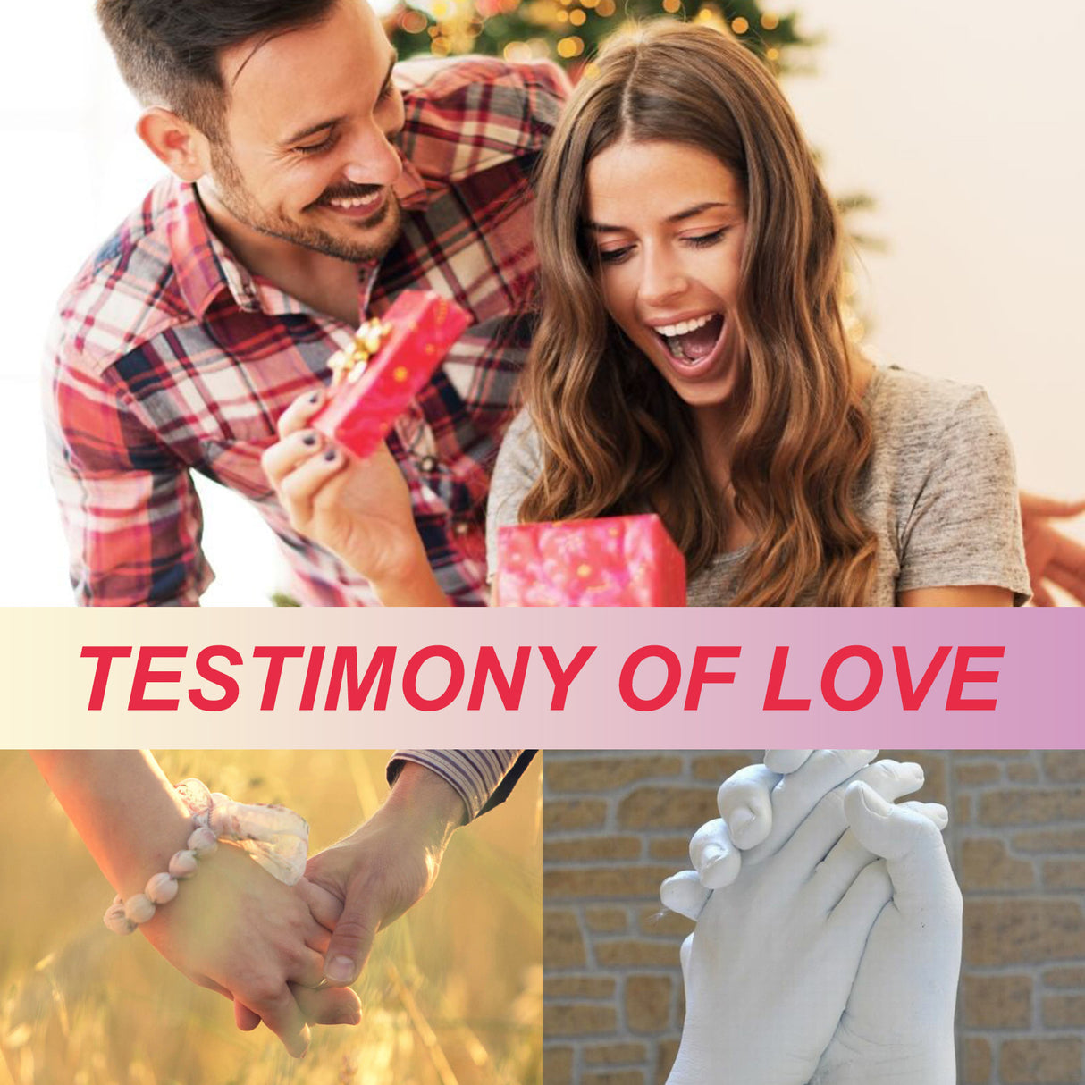 Couple Hand Model Clone Powder, Valentine's Day Diy Gift 3d Hand Model Crafts Creative Home Decoration - V.I.P Digital Presence