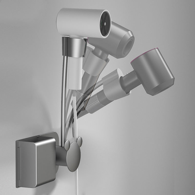 Punch-Free Hair Dryer Rack Wall-Mounted Hand-Held Rotating Lazy Bracket Bathroom - V.I.P Digital Presence