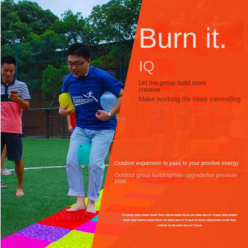 Tabla de acupresión para pies con diseño de hombre corriendo, almohadilla de masaje con brotes de bambú pequeños, tabla extra gruesa y grande, tabla de presión para dedos doloridos.