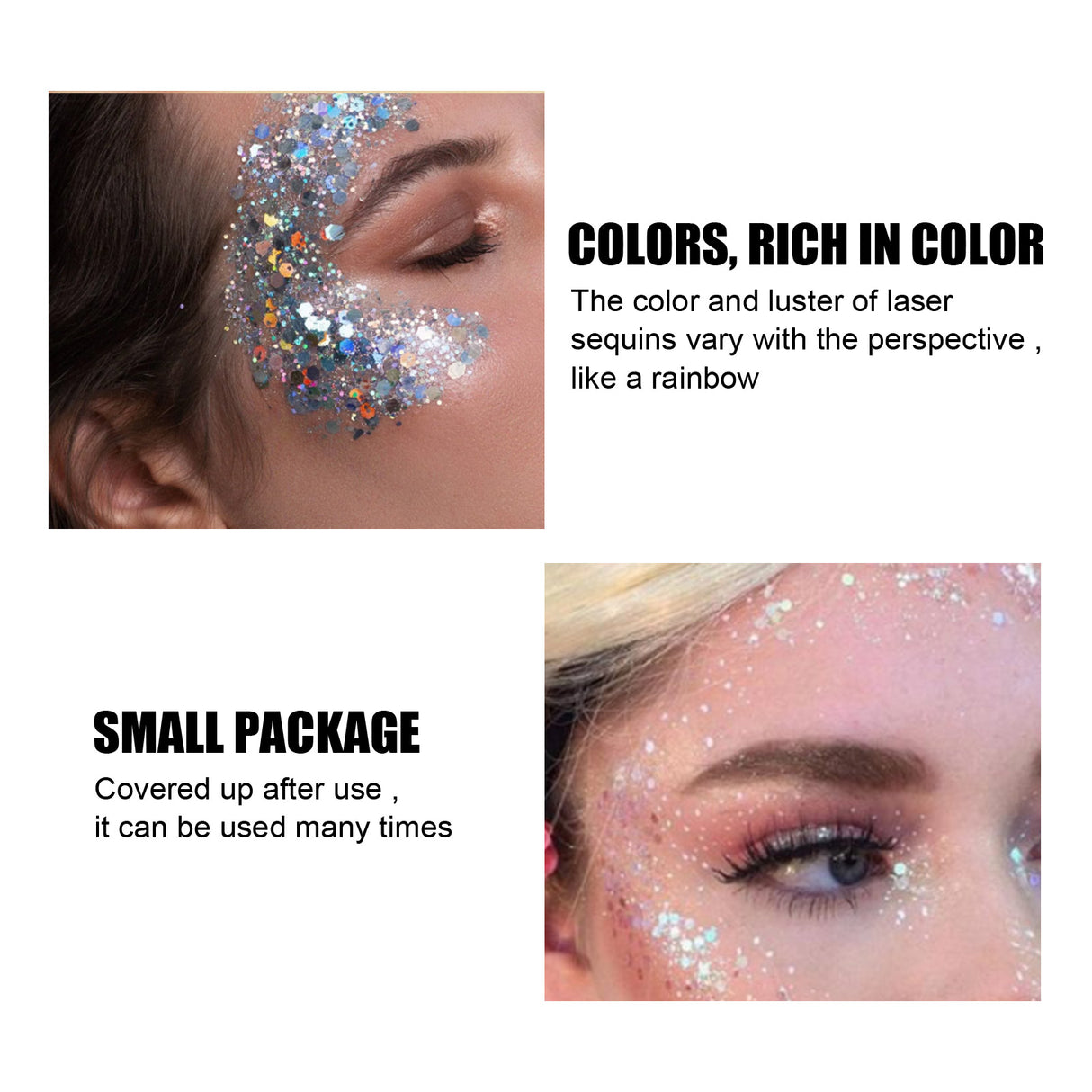Glitter Body Skin Gel, Makeup Fish Scale Glitter Gel Glitter Stage Show Makeup Props Eyeshadow - V.I.P Digital Presence