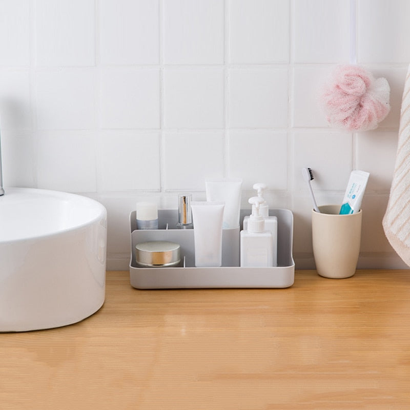 1pc Desktop Sundries Finishing Container Cosmetic Storage Partition Box Makeup Holder Stand Toiletries Plastic Case Organizer - V.I.P Digital Presence