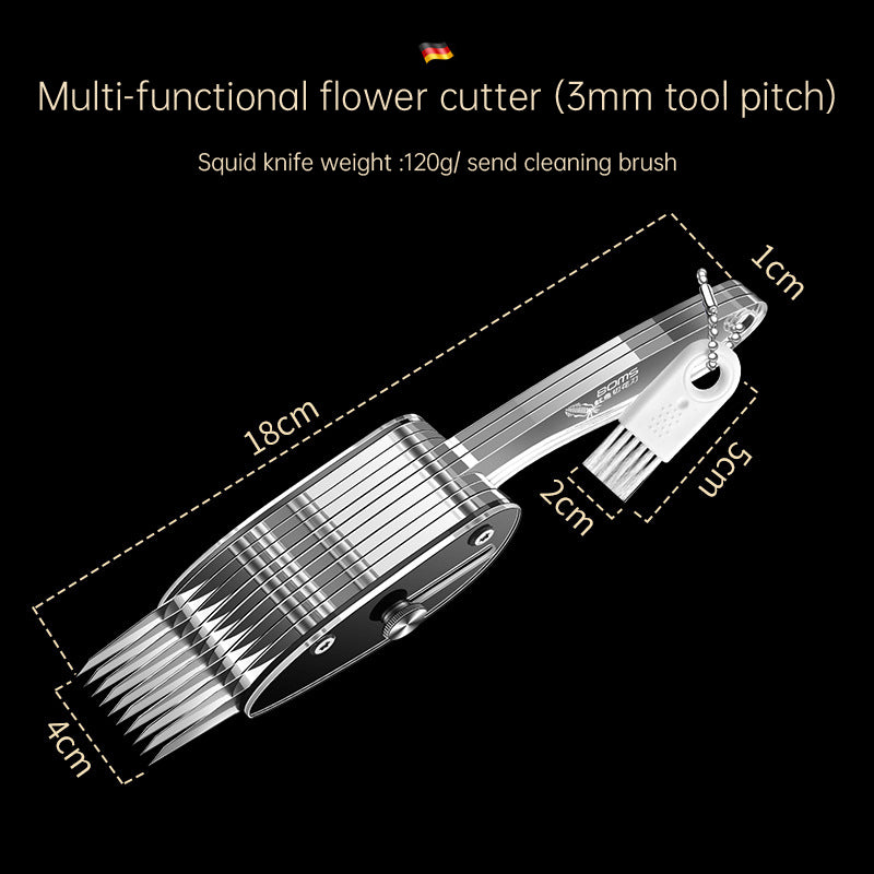Squid Flower Cutting Knife Scallion Silk Cutting Knife Scalable Carving Tool Chicken Gizzard Waist Flower Knife - V.I.P Digital Presence