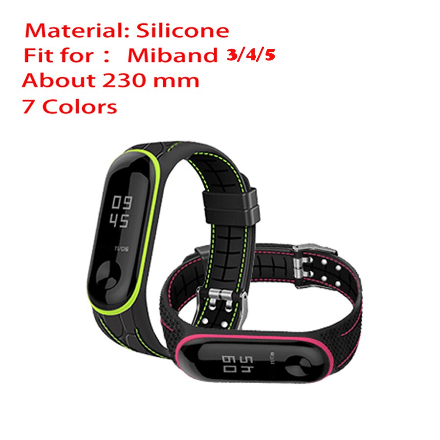 Double line Strap for Xiaomi Mi Band 5 4 3 Accessories Bracelet Wristband Bracelet for Miband 3 4 5 Replacement Breathable Strap - V.I.P Digital Presence