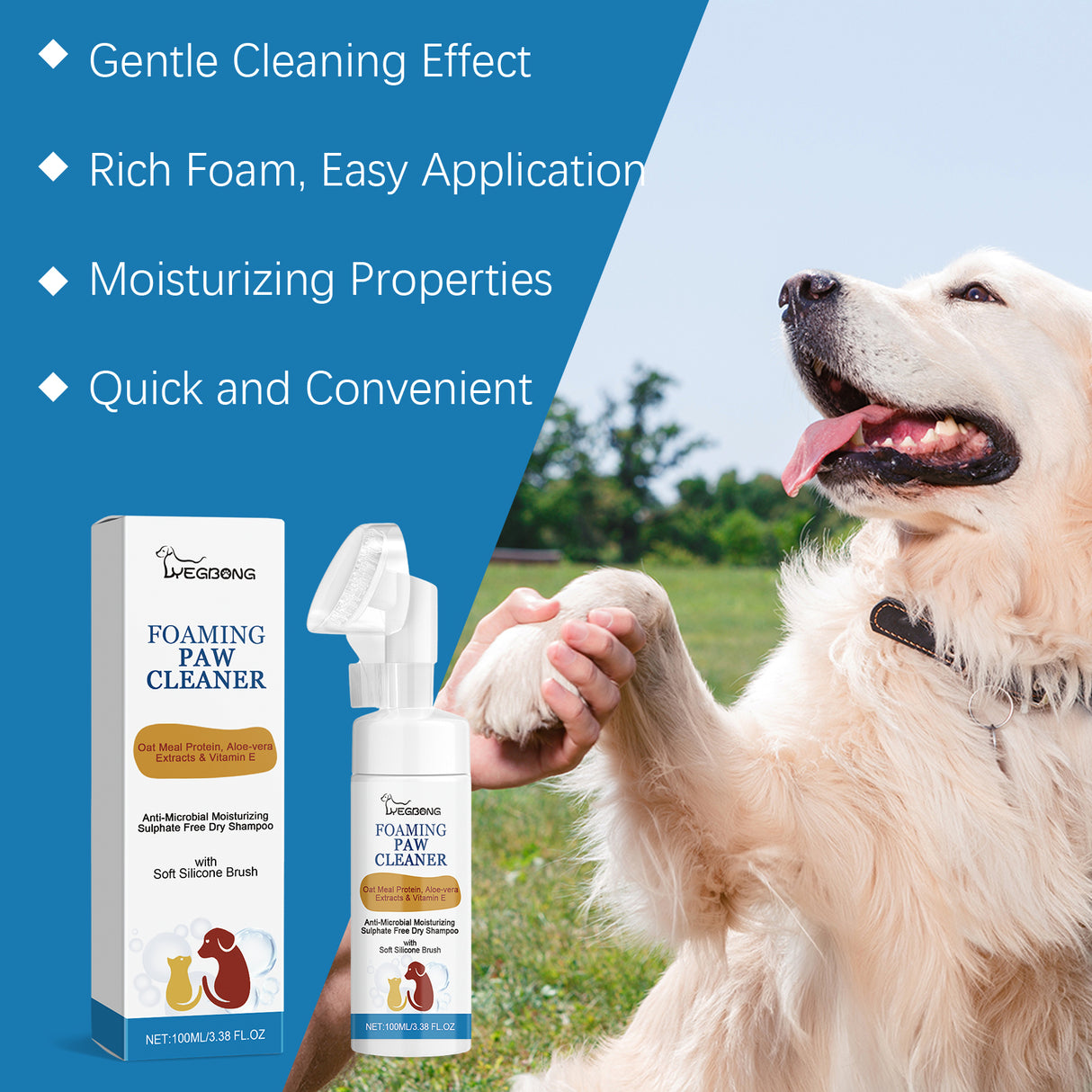 Pet Paw Cleaner Deep Wash Feet For Dogs And Cats Soles And Pads Care Foam - V.I.P Digital Presence