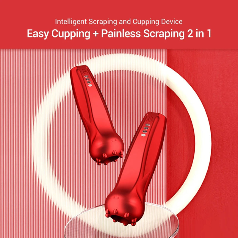 New electric cupping device multifunctional vacuum cupping and scraping instrument home set rechargeable meridian massager - V.I.P Digital Presence