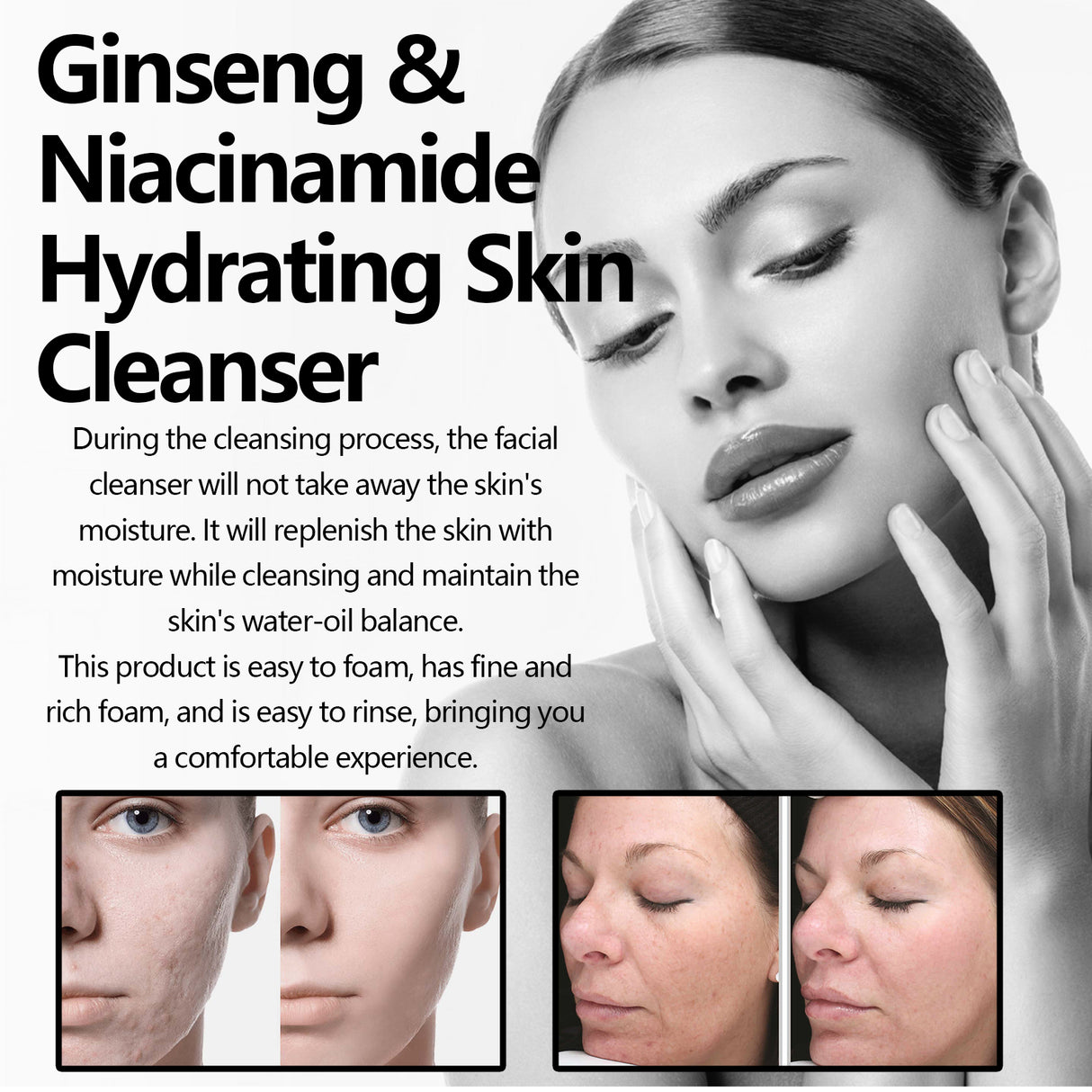 Ginseng Cleanser Gently Cleanses Face, Removes Impurities, And Foams With Delicate, Rich Moisture For Easy Rinsing - V.I.P Digital Presence