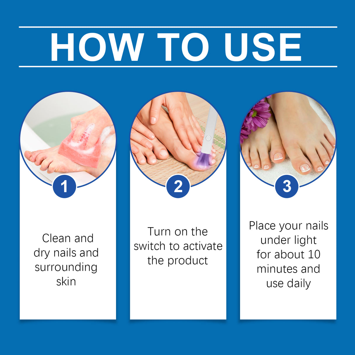 Toenail Care Hand Nail Cleaning Care Strong Gentle Repair Damaged Nails Care Device