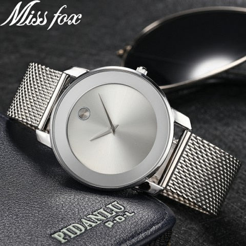 Clearance MISSFOX 2446 Unique Design Minimalist Watch Men Novel Stylish Male Watches Fashion Sports Quartz Wrist Watch For Men Women - V.I.P Digital Presence