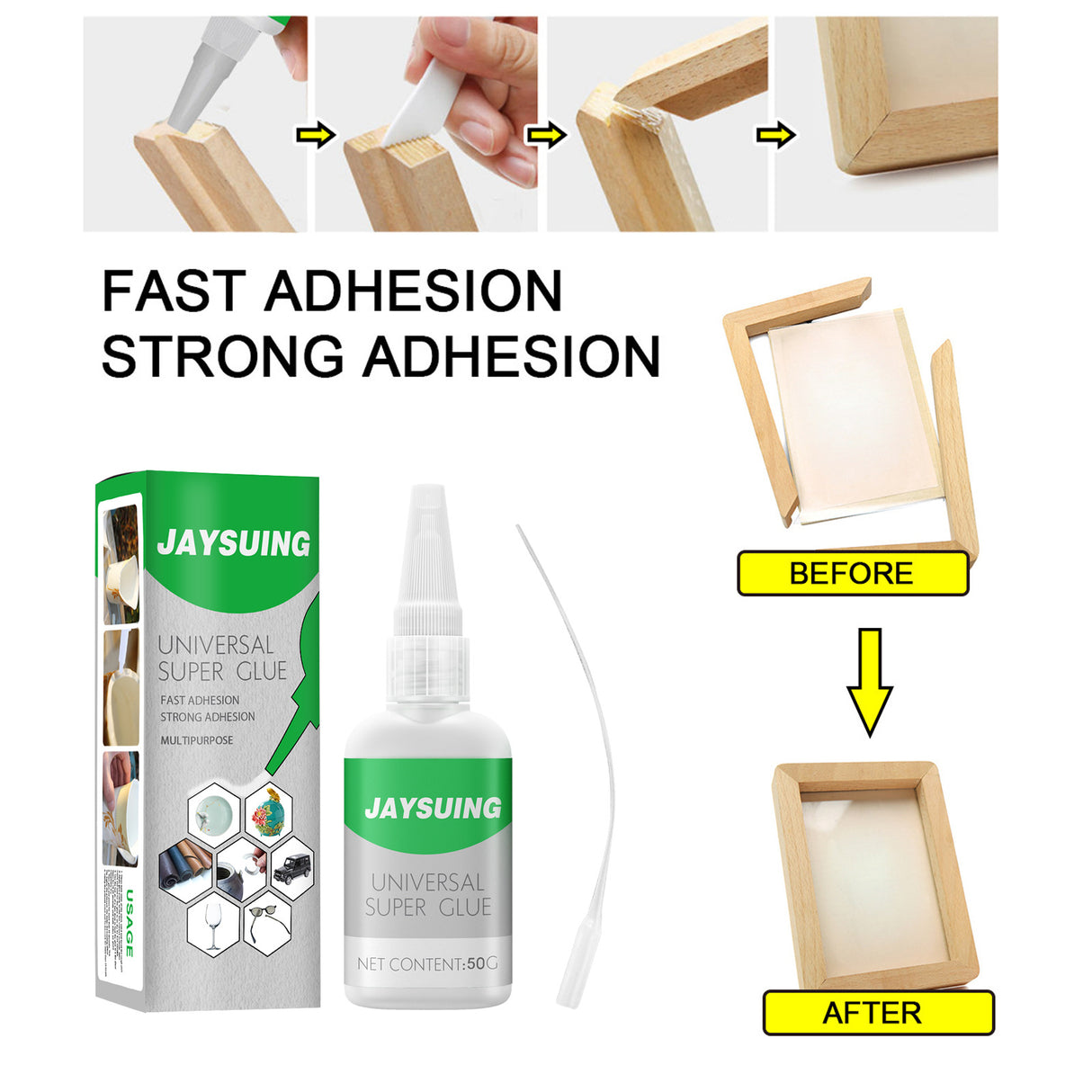 Jaysuing Multifunctional Adhesive Glue Repair Tile Leather Wood Repair Manual DIY Quick Dry Adhesive - V.I.P Digital Presence