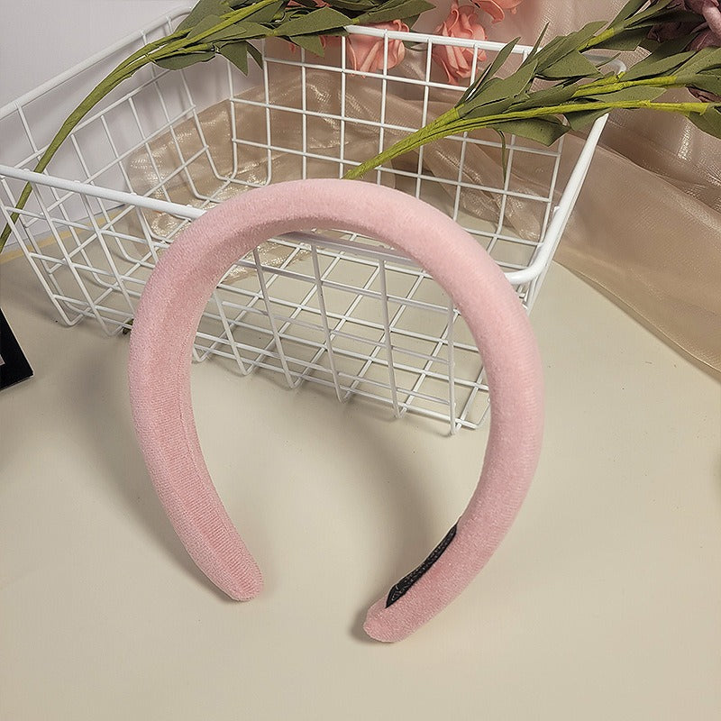 Candy colored velvet with wide edge sponge headband flocking - V.I.P Digital Presence