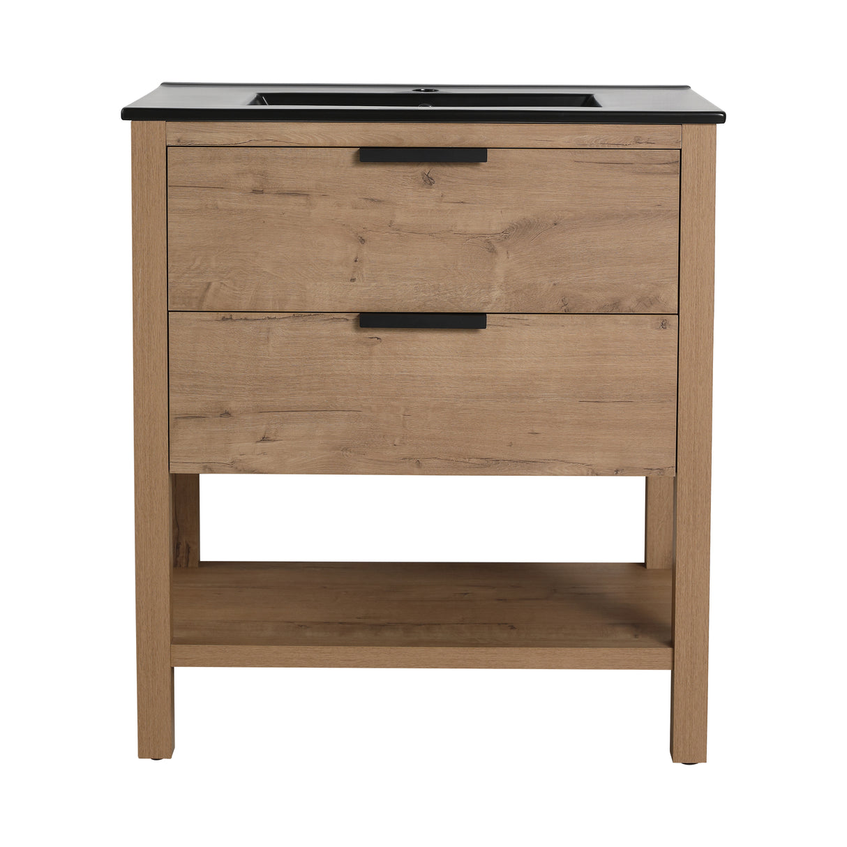 30 Inch Bathroom Vanity Plywood With 2 Drawers(BVB01030IMO-BL9075BK) - V.I.P Digital Presence