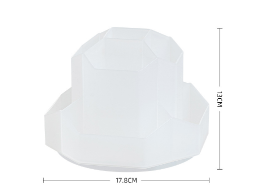 Large capacity rotatable pen holder plastic storage box rotating desktop stationery multifunctional office - V.I.P Digital Presence
