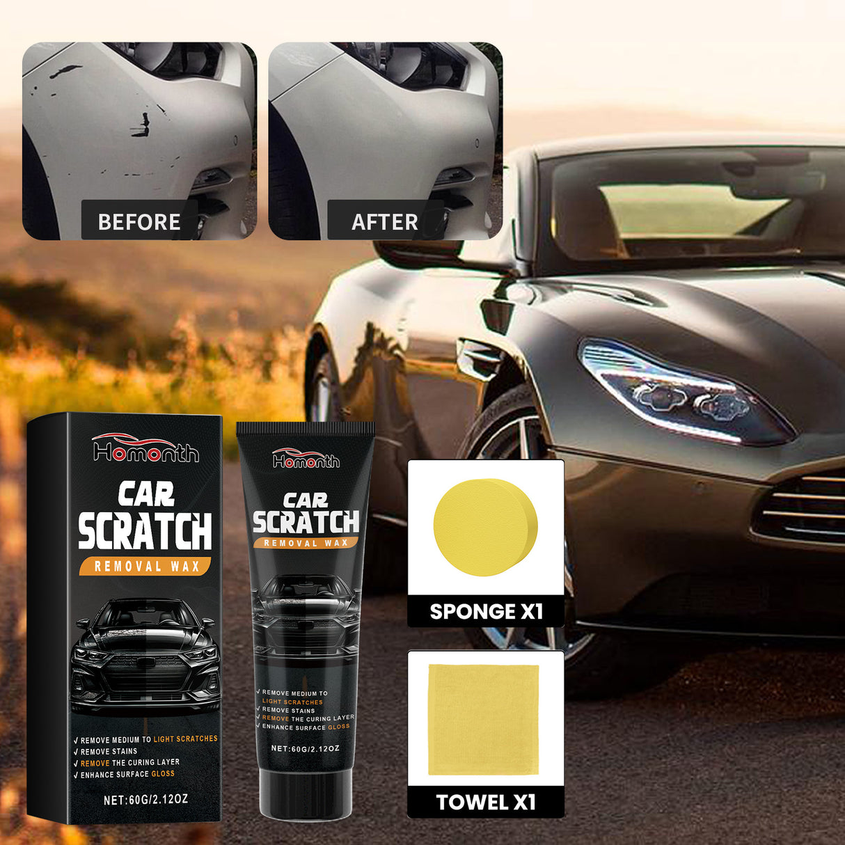 Car Scratch Removal Wax, Automotive Finish Coating Polishing Retreading Scratches Repair - V.I.P Digital Presence