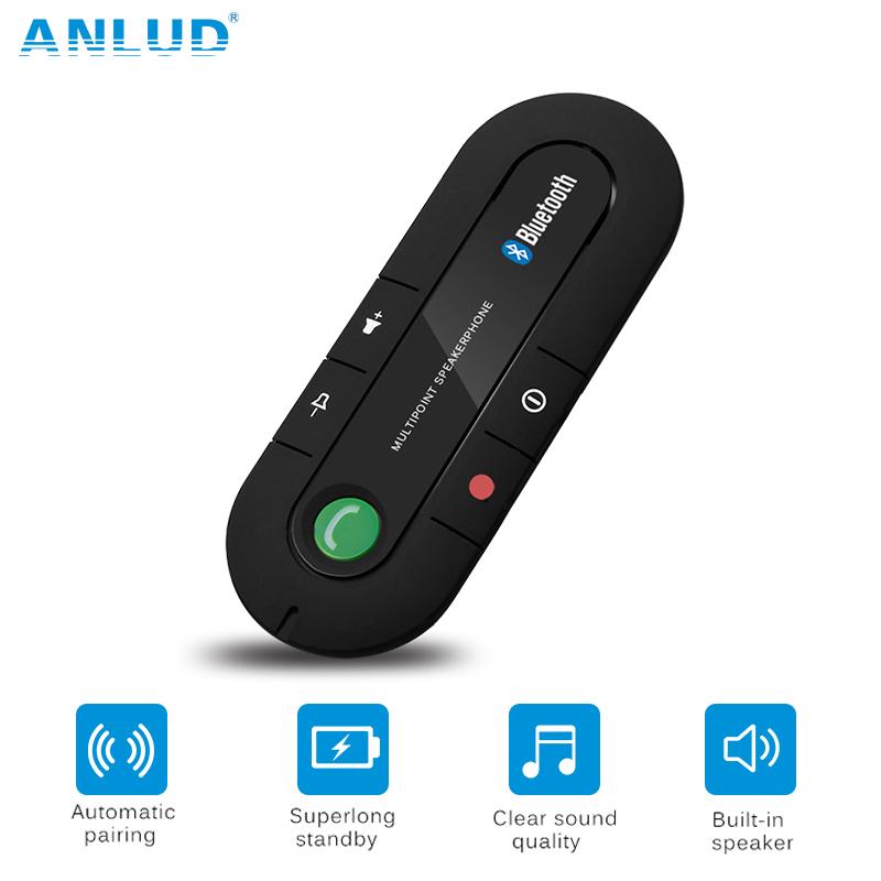 ANLUD Wireless Bluetooth Handsfree Car Kit Multipoint Speakerphone MP3 Music Player Sun Visor - V.I.P Digital Presence