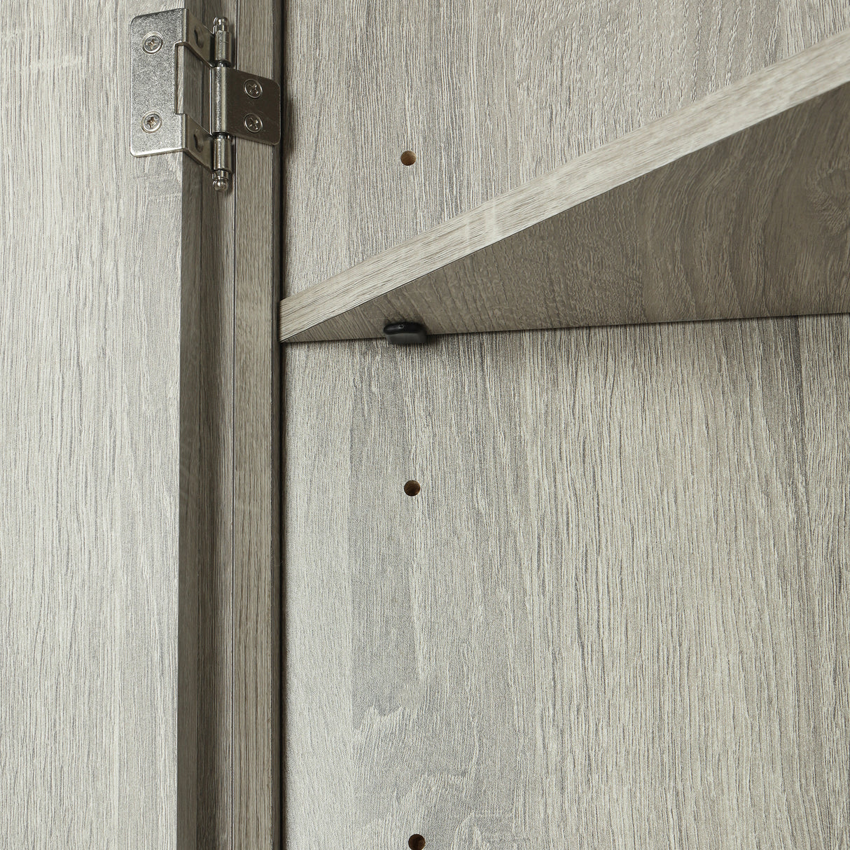 Oak Triangle Bathroom Storage Cabinet with Adjustable Shelves, Freestanding Floor Cabinet for Home Kitchen - V.I.P Digital Presence