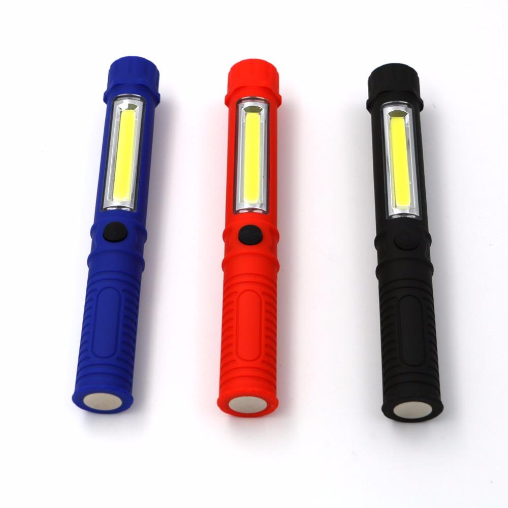 COB LED Mini Pen Multifunction led Torch light Handle work flashlight square Work Hand With Magnet