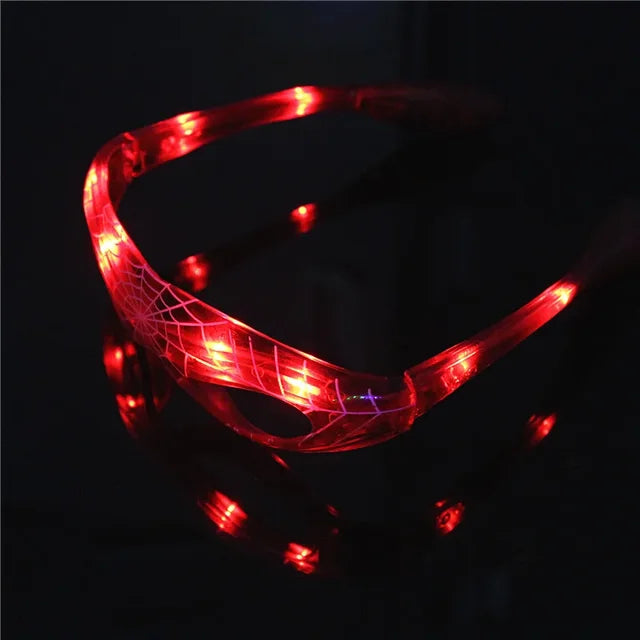 Disney Spiderman Glowing Glasses Marvel Anime Figure LED Flashing Glasses Sunglasses Cartoon Children's Party Toys Boys Gifts - V.I.P Digital Presence
