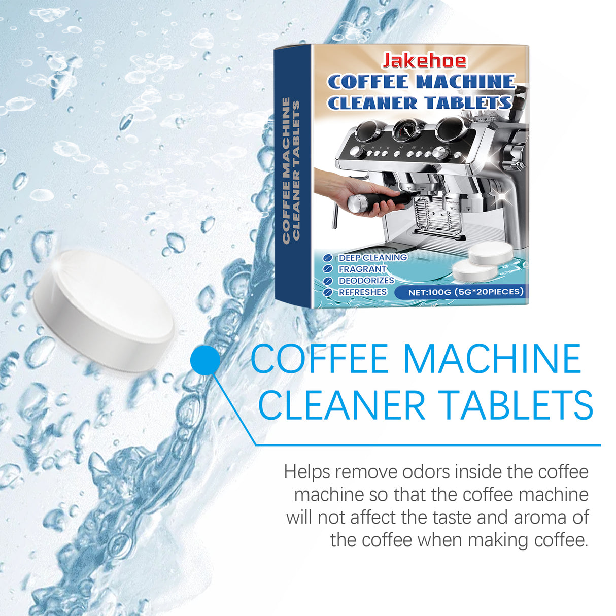 Coffee Machine Descaling Cleaning Tablets, Dirt And Oil Stains Clean Keep Kitchen Equipment Sanitary Effervescent Tablets - V.I.P Digital Presence