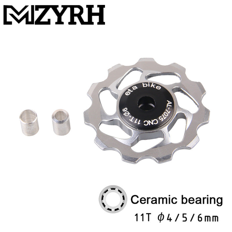 Mountain Bike Transmission Rear Dial Guide Wheel Ceramic Perlin Guide Wheel 11T Tooth Aluminum Alloy Tension Wheel - V.I.P Digital Presence
