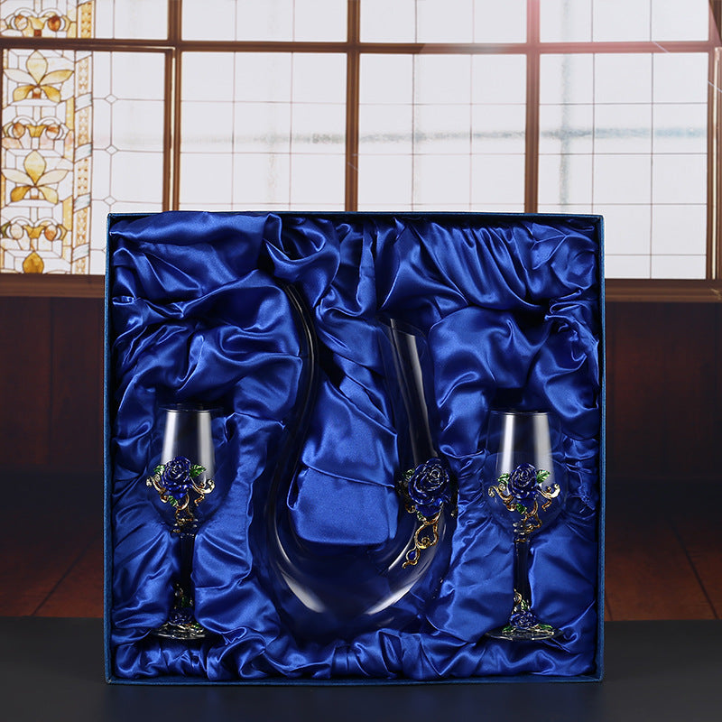 Household enamel crystal glass red wine glass goblet decanter - V.I.P Digital Presence