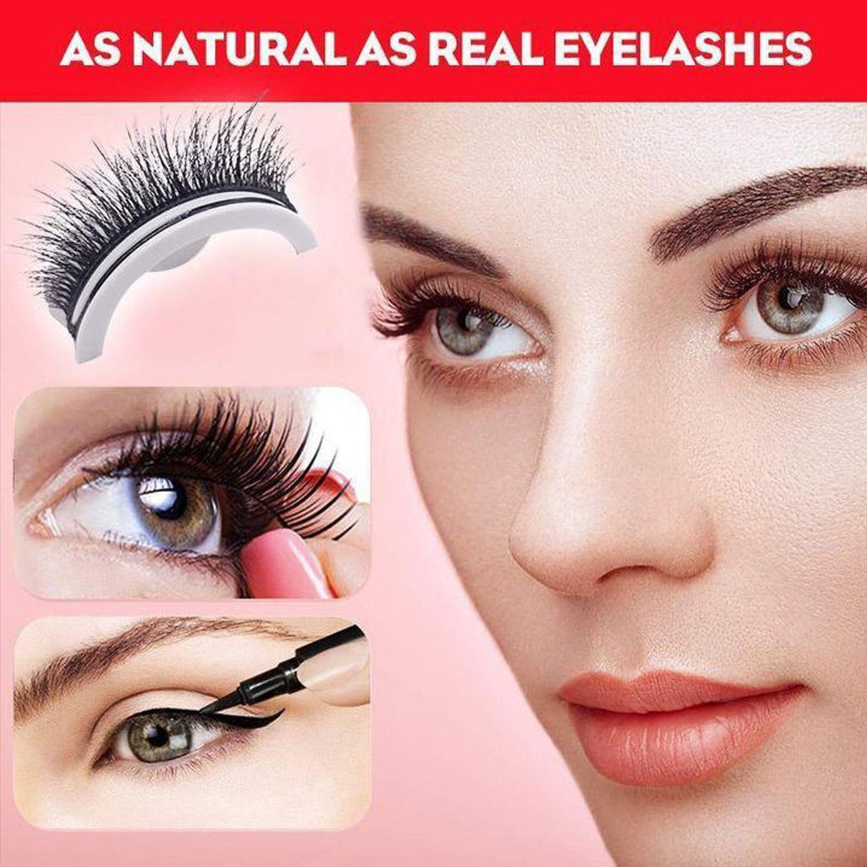 Reusable 3D Mink Lashes Natural False Eyelashes Self Adhesive Fake Glue Free Makeup Eyelash Extension Silk - V.I.P Digital Presence