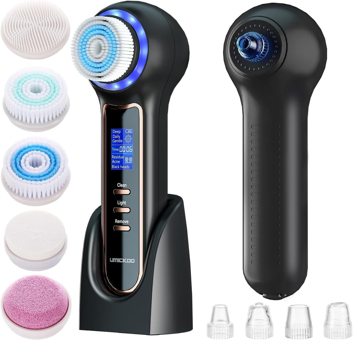 3 In 1 Electric Facial Cleaner Sonic Vibration Facial Brush Machine Waterproof Facial Cleansing Brush - V.I.P Digital Presence