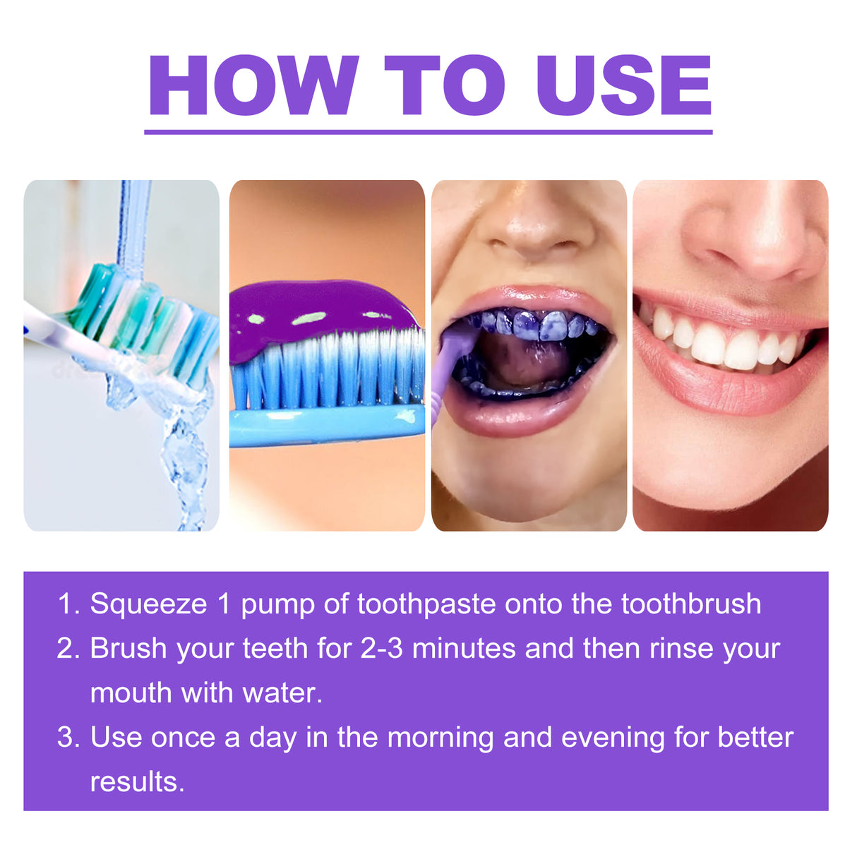Purple Whitening Toothpaste, Cleans Stains And Odors Brightening Teeth Care Gums Toothpaste - V.I.P Digital Presence