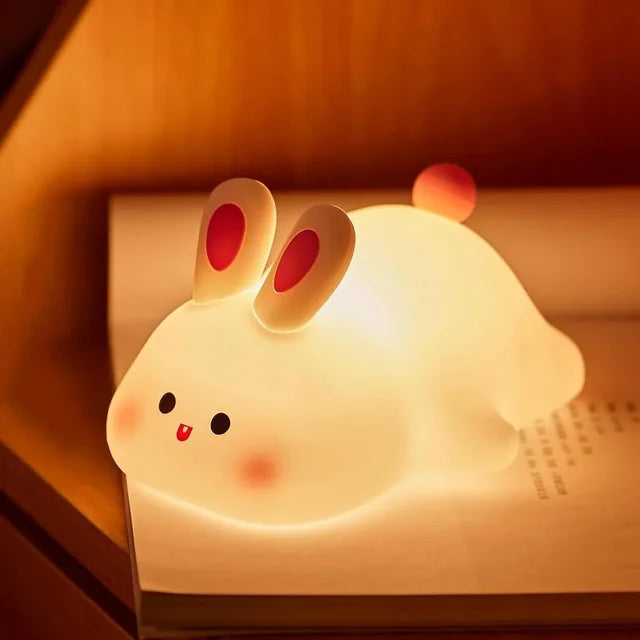 Silicone Night Lights Cute Rabbit Patting Lamp Rechargeable Timing Sleeping Night Lamp Holiday Party Decor Kids Gift Night Light - V.I.P Digital Presence