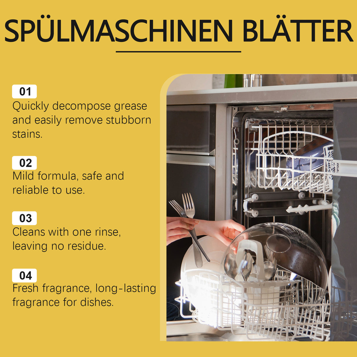 Cutlery Detergent Tablets Kitchen Cutlery Decontamination Remove Oil Fresh And Gentle Clean Dishes Cleaning Tablets - V.I.P Digital Presence